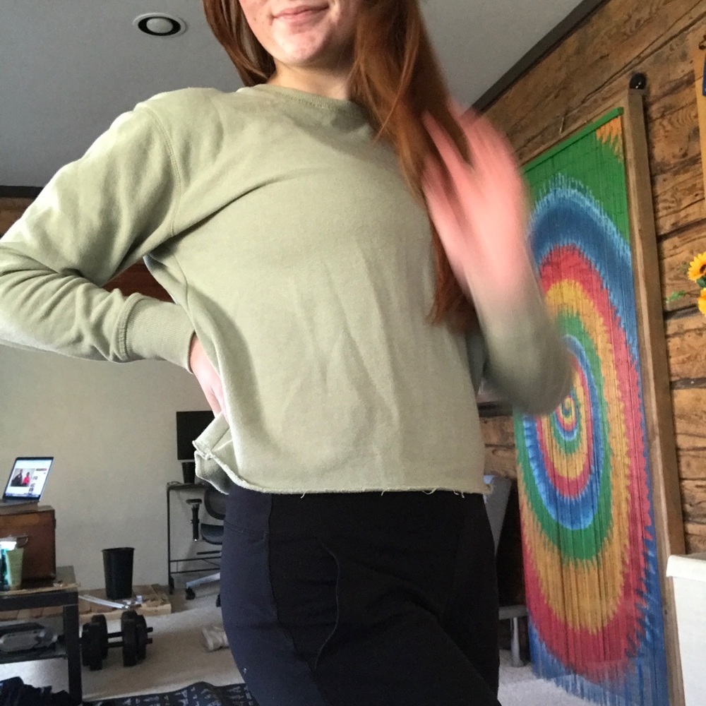 Sage green sweatshirt